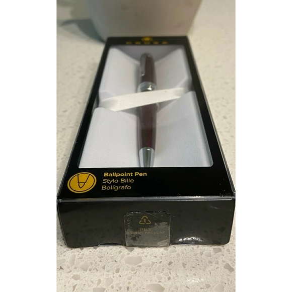 Cross Bailey Red Lacquer Ball Point Pen with Chrome Plated Fittings - AT0452S-8 - Picture 4 of 7